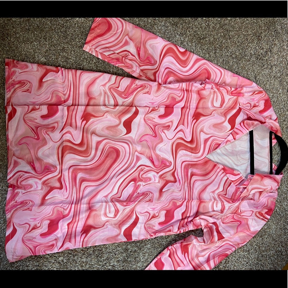 Pink Color Swirl Dress